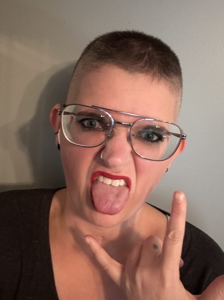 human with a rock and roll vibe